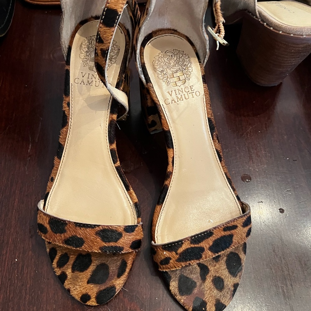 Vince Camuto Brown and Black Heeled Shoes